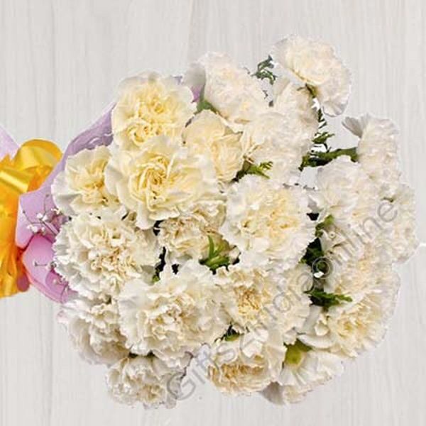 Fresh White Carnations