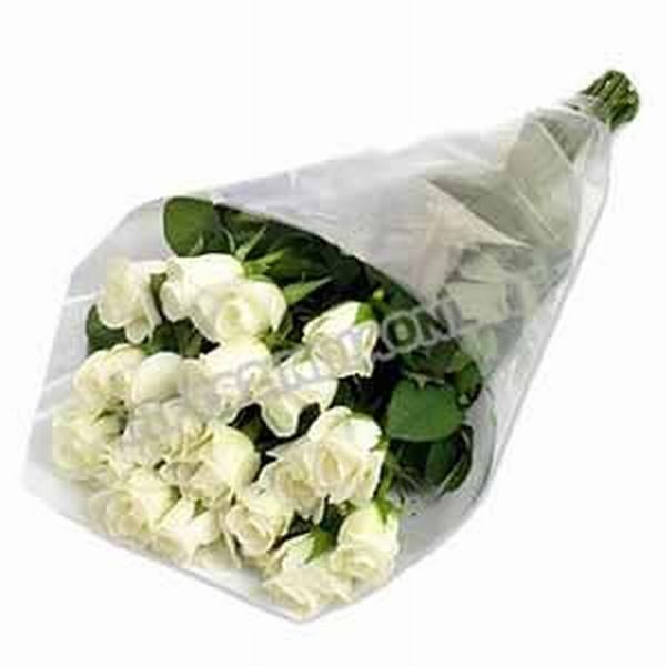 bunch of 20 white roses