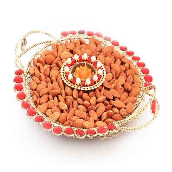 Golden Mesh Thali with T-Lite and Almonds