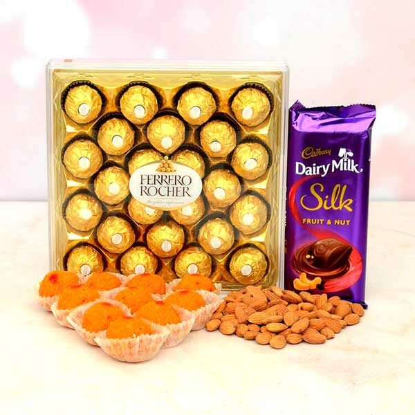 Laddu, Cadbury Chocolate and Dry Fruits to India