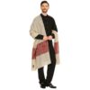 Mens Self design Jacquard Shawl, Fine Wool, Extra Soft and Warm