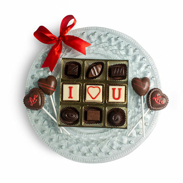 I Love You Valentine Chocolate Platter