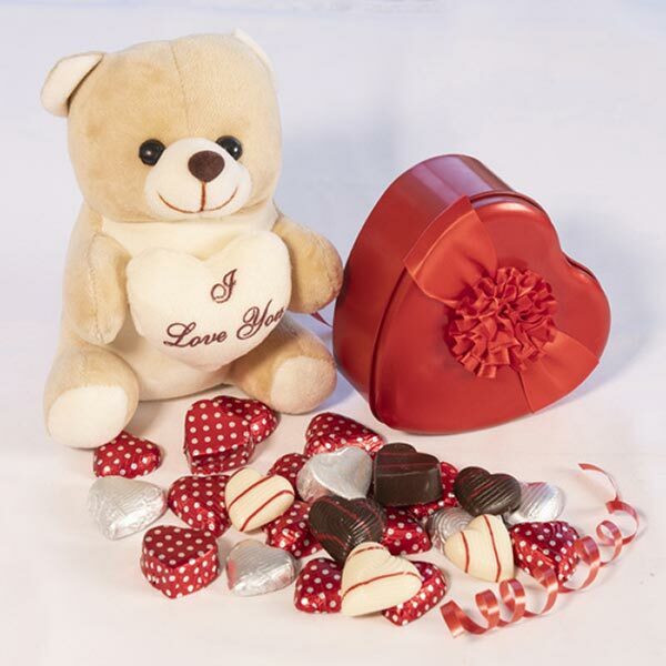 Cute Teddy with Chocolates