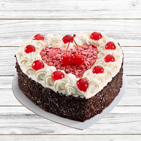 1 kg Heart Shape Black Forest Cake